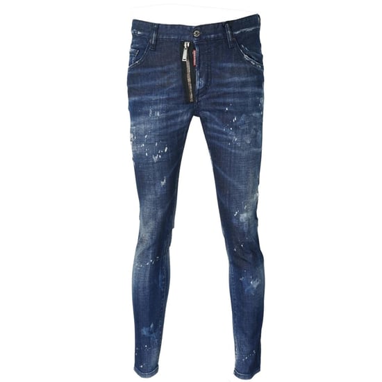 Vaqueros Skater Jean con cremallera y salpicaduras de pintura de Dsquared2 - Image 1