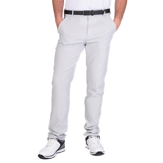 Island Green Mens Tour Stretch Tapered Leg Golf Trousers (Light Grey) - Image 3