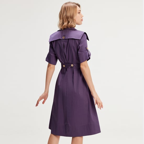 Cotton trench-coat dress - Image 3