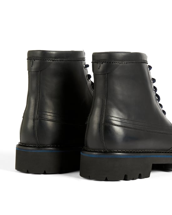 Ted Baker Jarrno Waxy Leather Moccasin Boot, Black