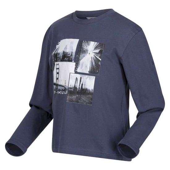 Regatta Childrens/Kids Wenbie III Landscape Long-Sleeved T-Shirt (Dark Denim) - Image 3