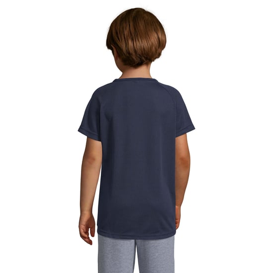 SOLS Childrens/Kids Sporty Unisex Short Sleeve T-Shirt (French Navy) - Image 4