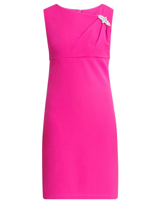 Chaselynn Short Sleeveless Empire Waist Sheath Dress With Embellished Neckline
