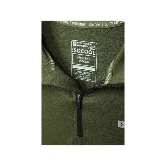 Mountain Warehouse Mens Echo Melange Recycled Half Zip Midlayer (Green) - Image 6