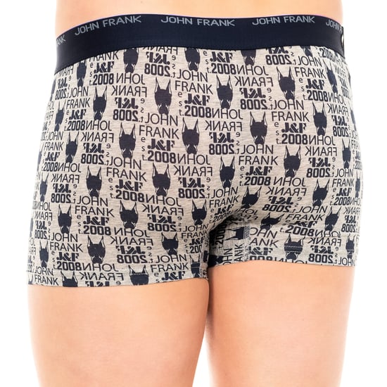 Women's breathable woven elastic cotton boxer JFB108-DOG-GREY