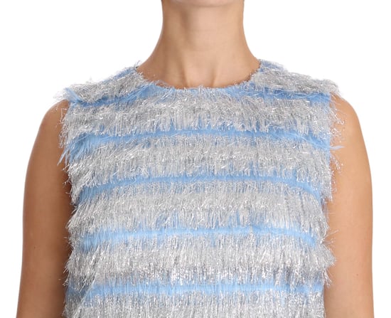 Vestido de Cambio Plateado Light Blue de Dolce & Gabbana para Mujeres - Image 3