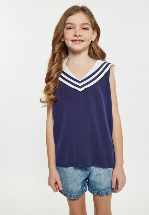 Dreimaster Blouse marine - Image 3