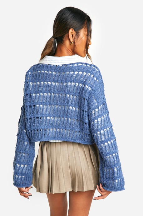 Ladder Crochet Crop Jumper - Image 2