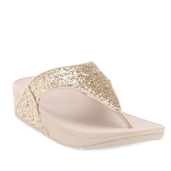Women's Fit Flop Lulu Glitter Toe-Thong Sandals in Gold - Image 2