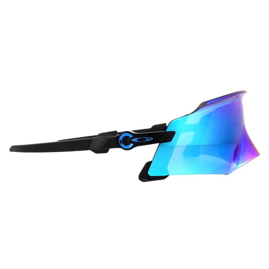 Gafas de sol Oakley Wrap para hombre en negro pulido con Prizm Sapphire - Image 4