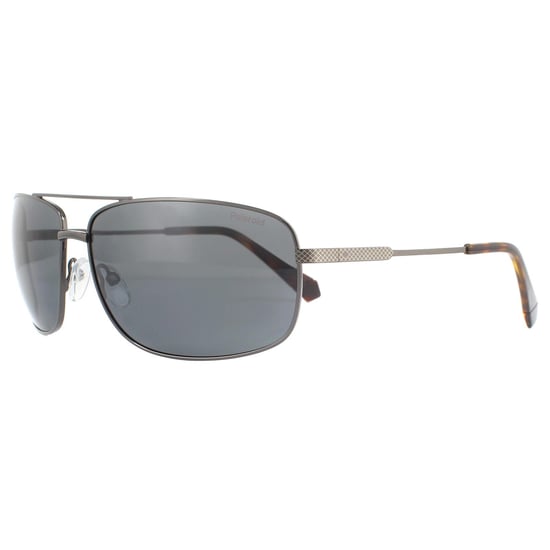 Gafas de sol polarizadas Polaroid rectangle para hombre en gris rutenio oscuro - Image 2
