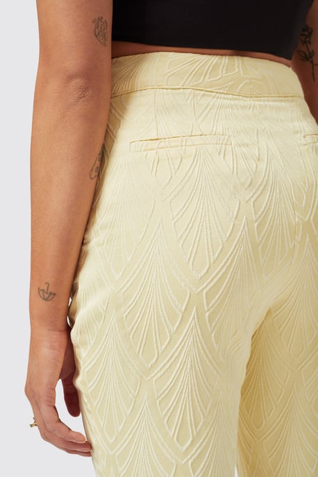 Fiore Slim Fit Yellow Trouser