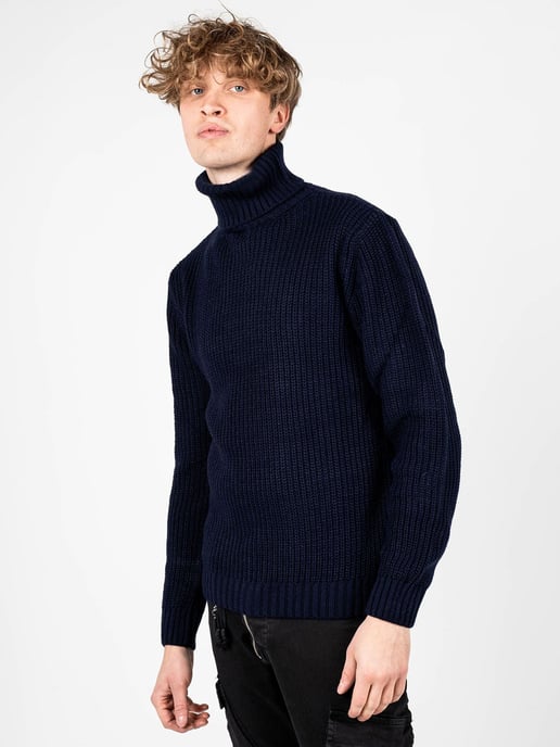 Xagon Man Suéter del hombre azul oscuro - Image 3