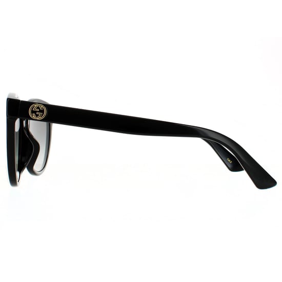 Gafas de sol redondas para mujer en negro con degradado gris de Gucci - Image 3