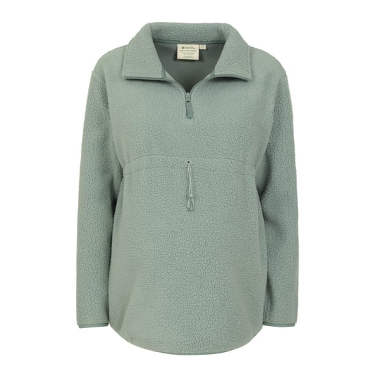 Mountain Warehouse Womens/Ladies Cosy Sherpa Half Zip Maternity Fleece Top (Green) - Image 3