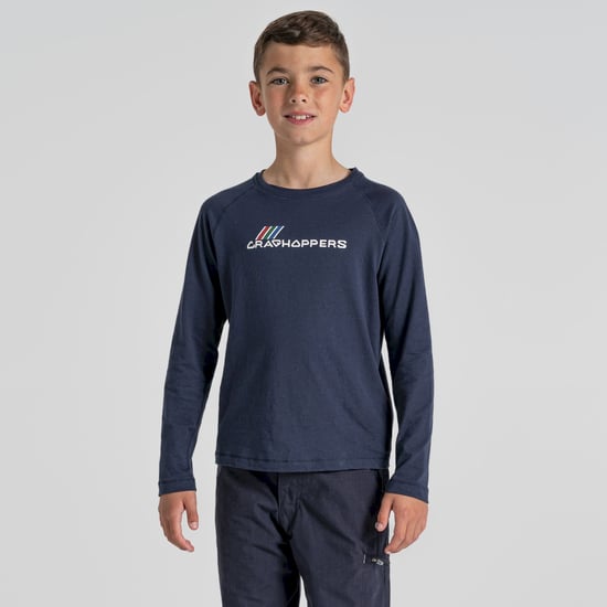 Bates LS T-Shirt Blue Navy Archive