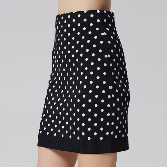 Polka dots knitted mini skirt - Image 2