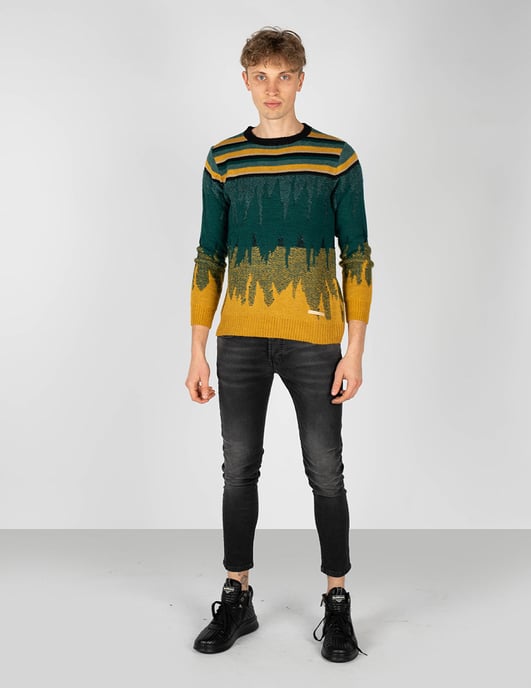Takeshy Kurosawa Suéter Degrade del hombre amarillo, verde - Image 2
