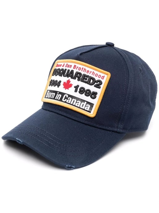 Gorra de béisbol azul marino con insignia Born in Canada de Dsquared2 - Image 1