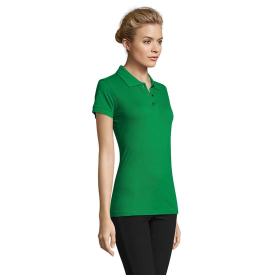 SOLS Womens/Ladies Perfect Polo Shirt (Kelly Green) - Image 3
