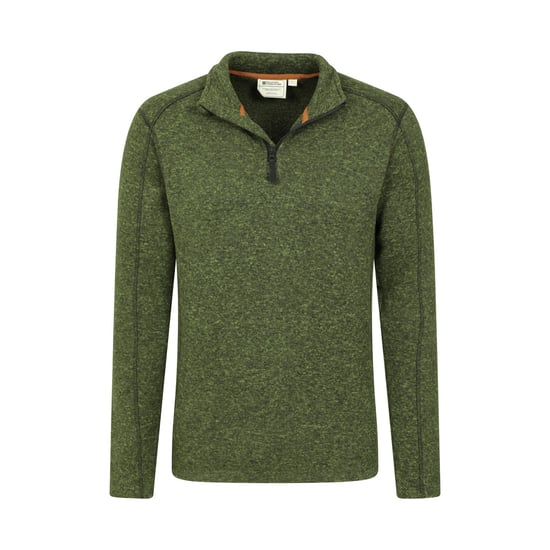 Mountain Warehouse Mens Idris II Half Zip Fleece Top (Dark Khaki) - Image 5