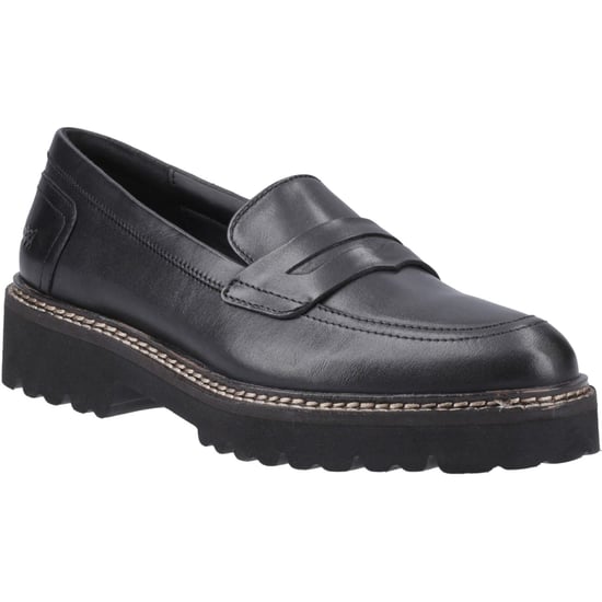 Pod Kenny Leather Women's Black Loafers - Image 1