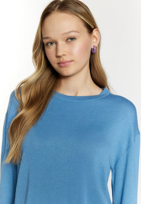 Mymo Knitted pullover women sky blue - Image 5