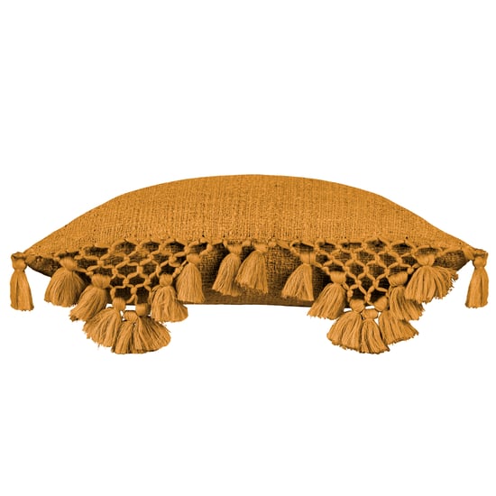 Cojín de plumas relleno con flecos de macramé Anko de Yard - Image 2