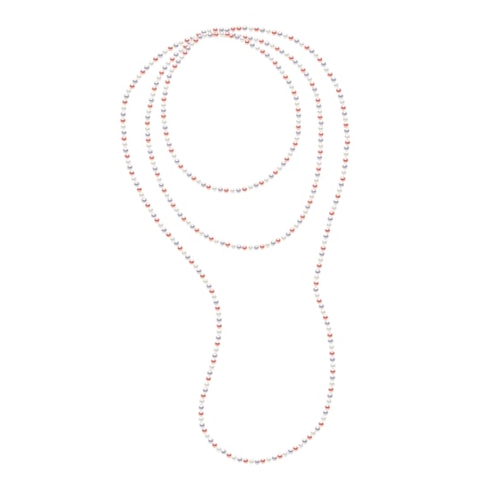 DIADEMA - Necklace - OPERA Real Freshwater Pearls - Pastel Multicolour