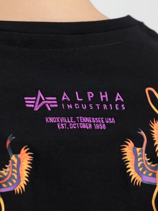 Alpha industries Men's Dragon EMB T-Shirt in Black