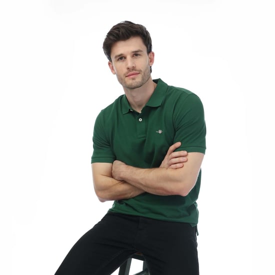 Men's Gant Regular Emb Archive Shield Polo in Green