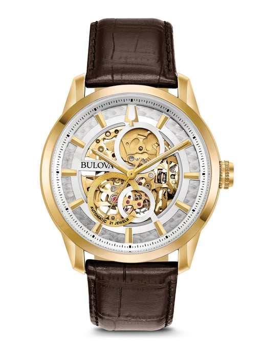 Bulova Automatic / Wilton Men's Brown Watch 97A138 - Image 1