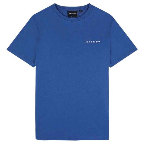 Camiseta azul primavera con logo bordado de Lyle & Scott - Image 1