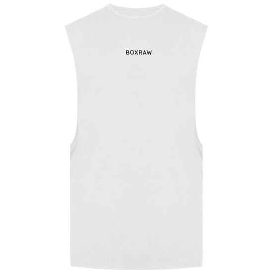 BoxRaw SMRT-TEC Mens White Muscle Tank Top