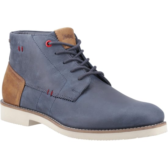 Pod Aries Leather Men's Navy Blue Boots - Image 1