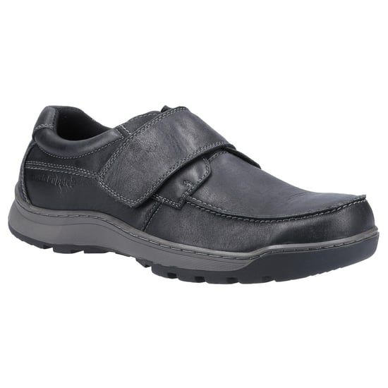 Hush Puppies Mens Casper Leather Shoes (Black) - Image 1