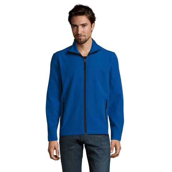 SOLS Mens Race Full Zip Water Repellent Softshell Jacket (Royal Blue) - Image 4