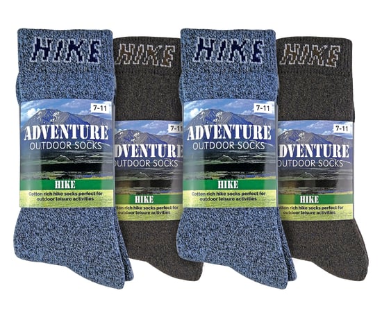 12 Pares de Calcetines de Senderismo Acolchados para Hombre | Sock Snob | Calcetines Transpirables para Caminar - Pack 1 - Image 2
