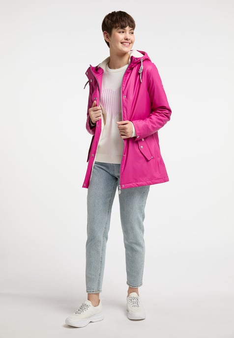 myMo rain jacket with woven fur lining keepsudry - Image 4