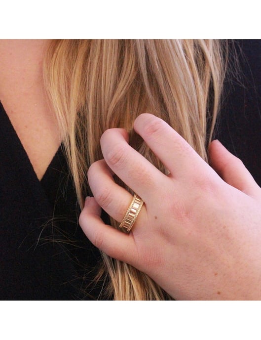 Anillo Glamour Lock - Oro y Cristal - Image 2