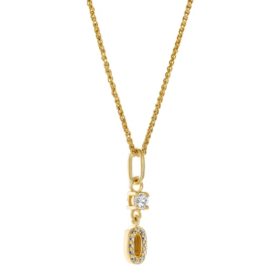 Orphelia 'Lily' Women's 925 Sterling Silver Pendant with Chain - Gold ZH-7582/G - Image 2