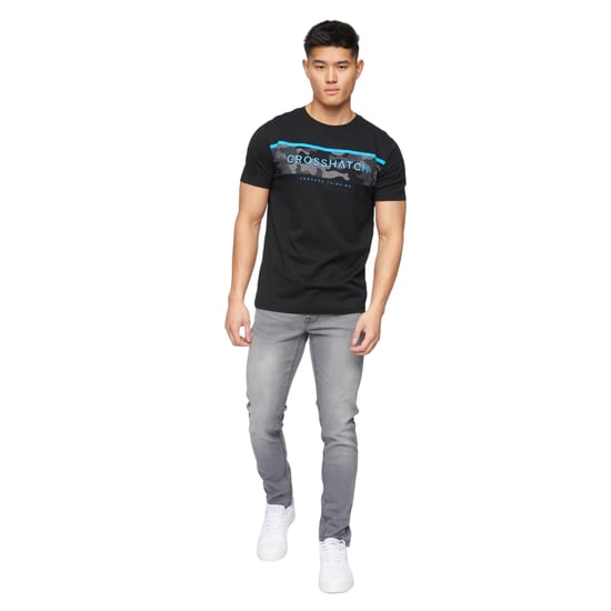 Crosshatch Mens Buraca Slim Jeans (Grey Wash) - Image 3