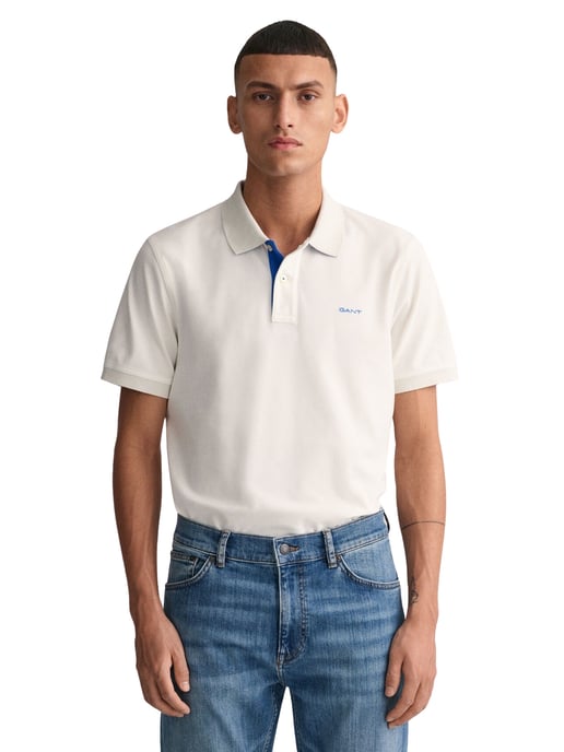 Gant Regular Fit Contrast Pique Rugger Polo Blanco - Image 5