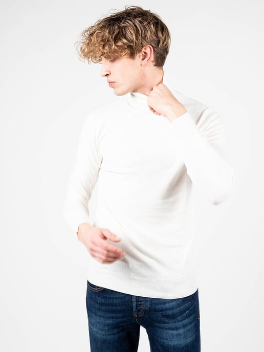Xagon Man Suéter Turtleneck del hombre cremoso - Image 6