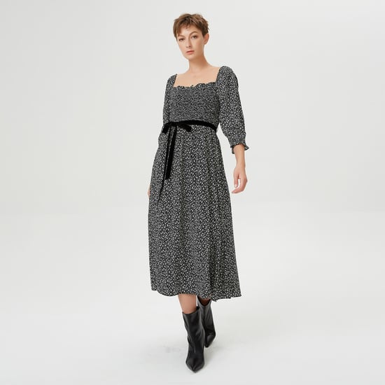 Smoked dress with square collar and liberty print - Image 2