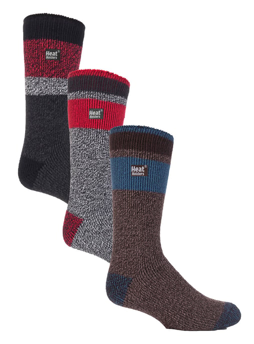 HEAT HOLDERS - 3 Pack Multipack Mens Insulated Thermal Socks for Winter - Negro / Gris - Image 1