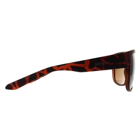 Dragon Square Mens Matte Tortoise Bronze Sunglasses