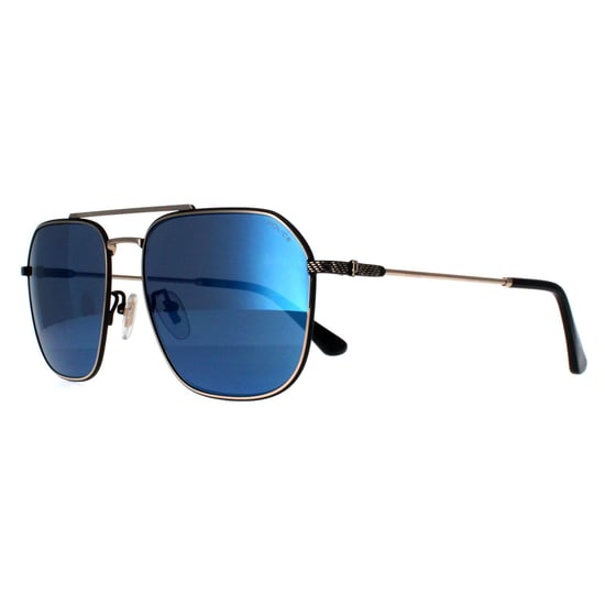 Police Aviator Mens Shiny Pink Gold Smoke Mirror Blue SPLF64 Octane 1 - Image 1