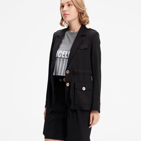 Safari blazer with gathered waist - Image 3