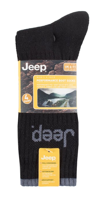 JEEP - 4 Pares de Calcetines de Lujo Anti Ampollas Acolchados para Hombre - Image 2